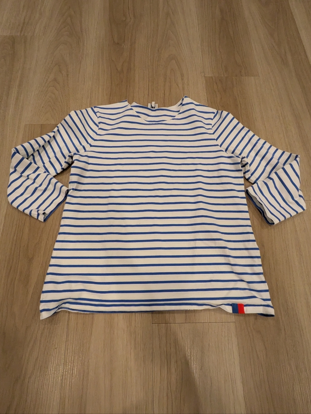 Kule Long Sleeve Navy Striped Tee Shirt Size M